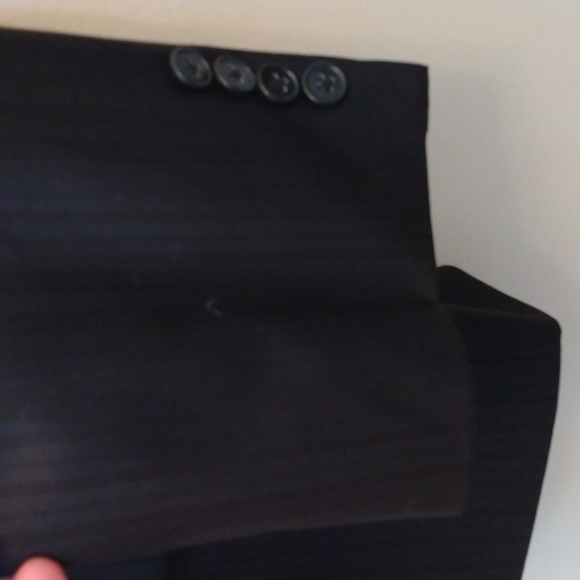 Loro Piana - Joseph Abboud Black Hairline Stripe Suit 42R * - Picture 7 of 14